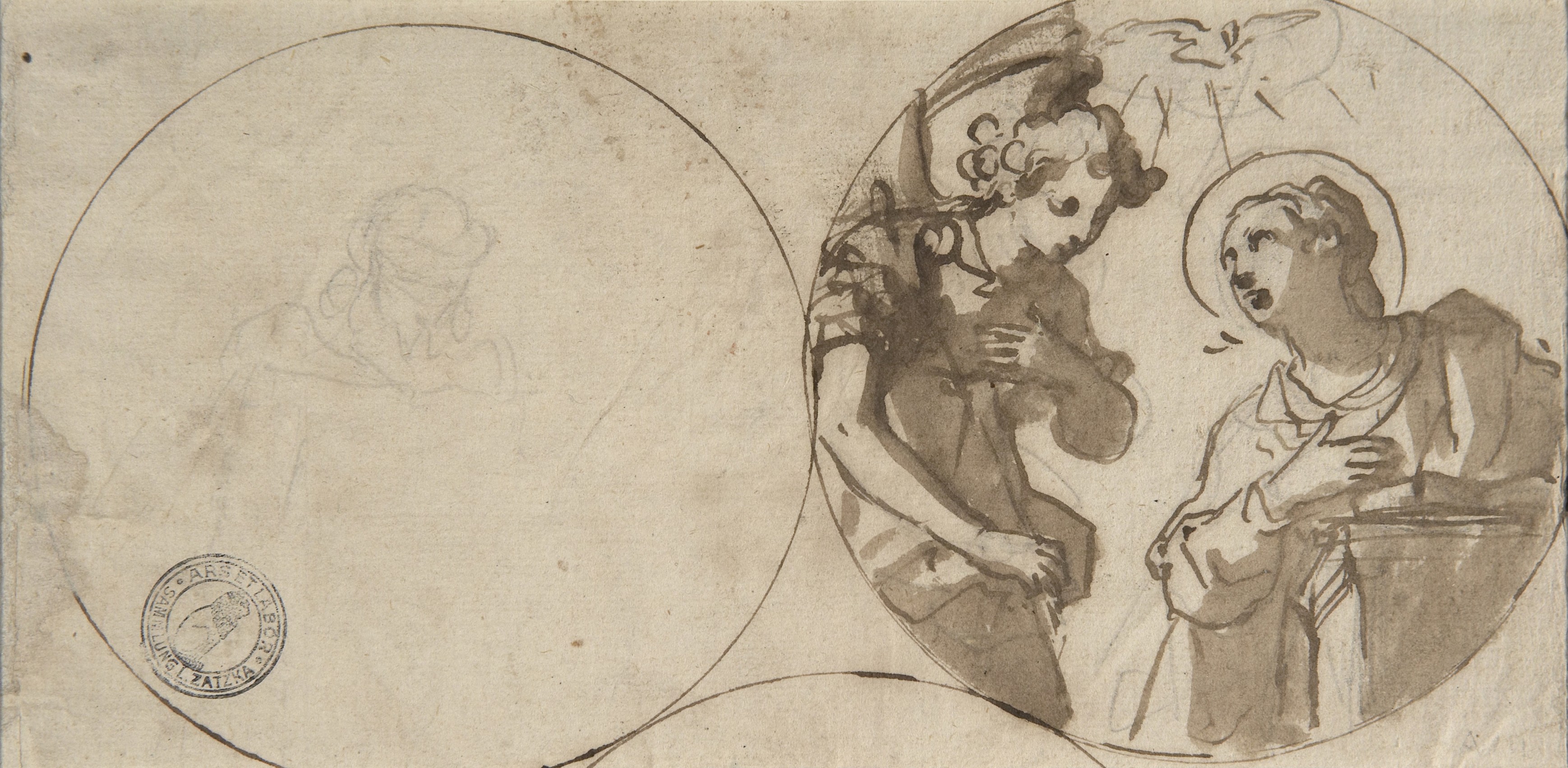 Annunciation and Partial Sketch of Figure (2002-81)