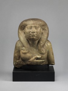 Egyptian, 25th Dynasty, 750–656 B.C: Bust of Isis. Magnesite, h. 26 cm. Museum purchase, Fowler McCormick, Class of 1921, Fund and the Carl Otto von Kienbusch, Jr. Memorial Collection (2013-45). Photo Bruce M. White