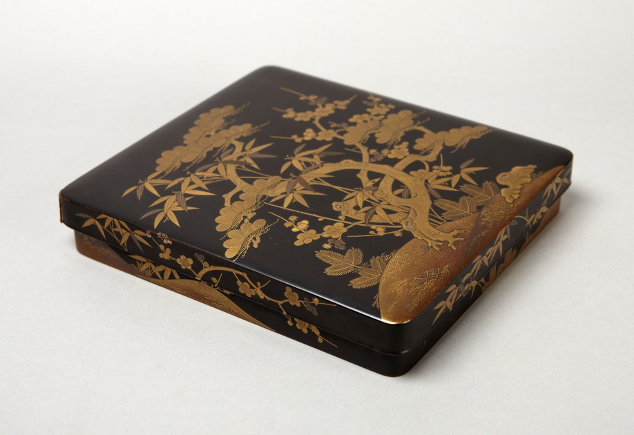 Writing box with bamboo, pine, and plum blossom design (y1985-56 a-f)