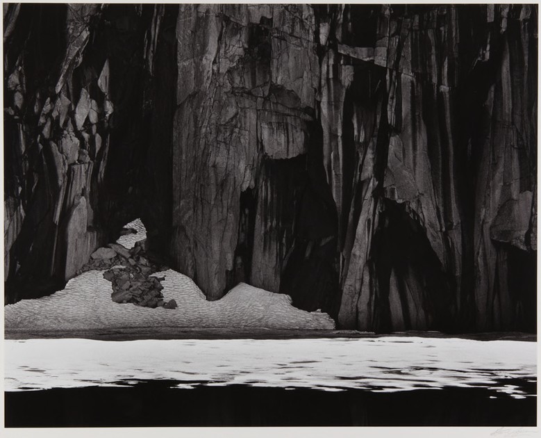 Frozen Lake and Cliffs, Sierra Nevada, California (x1983-164)