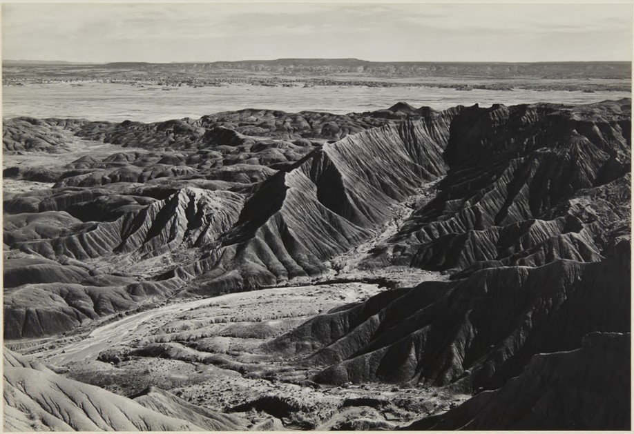 Eroded landscape with flatlands beyond (2006-510)