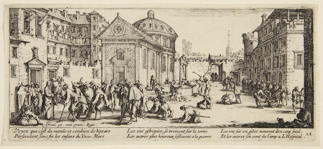 Jacques Callot, A pair of etchings (one from Les Petites Miseres de la  Guerre, the other from Gobbi)