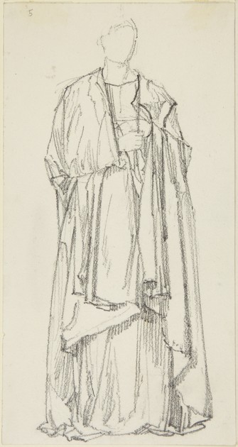 Standing Robed Figure Holding A Wand X1948 1531