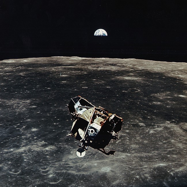 The Earth Moon And Lunar Module As Seen From The Apollo 11 Spacecraft Life 0