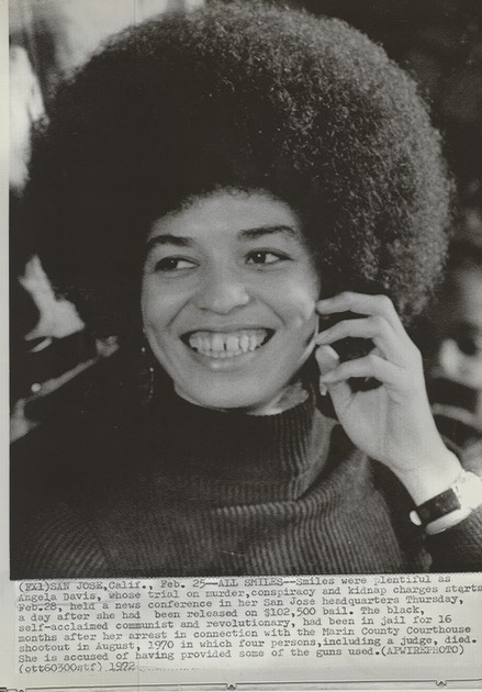 All Smiles: Smiles were plentiful as Angela Davis, whose trial on ...