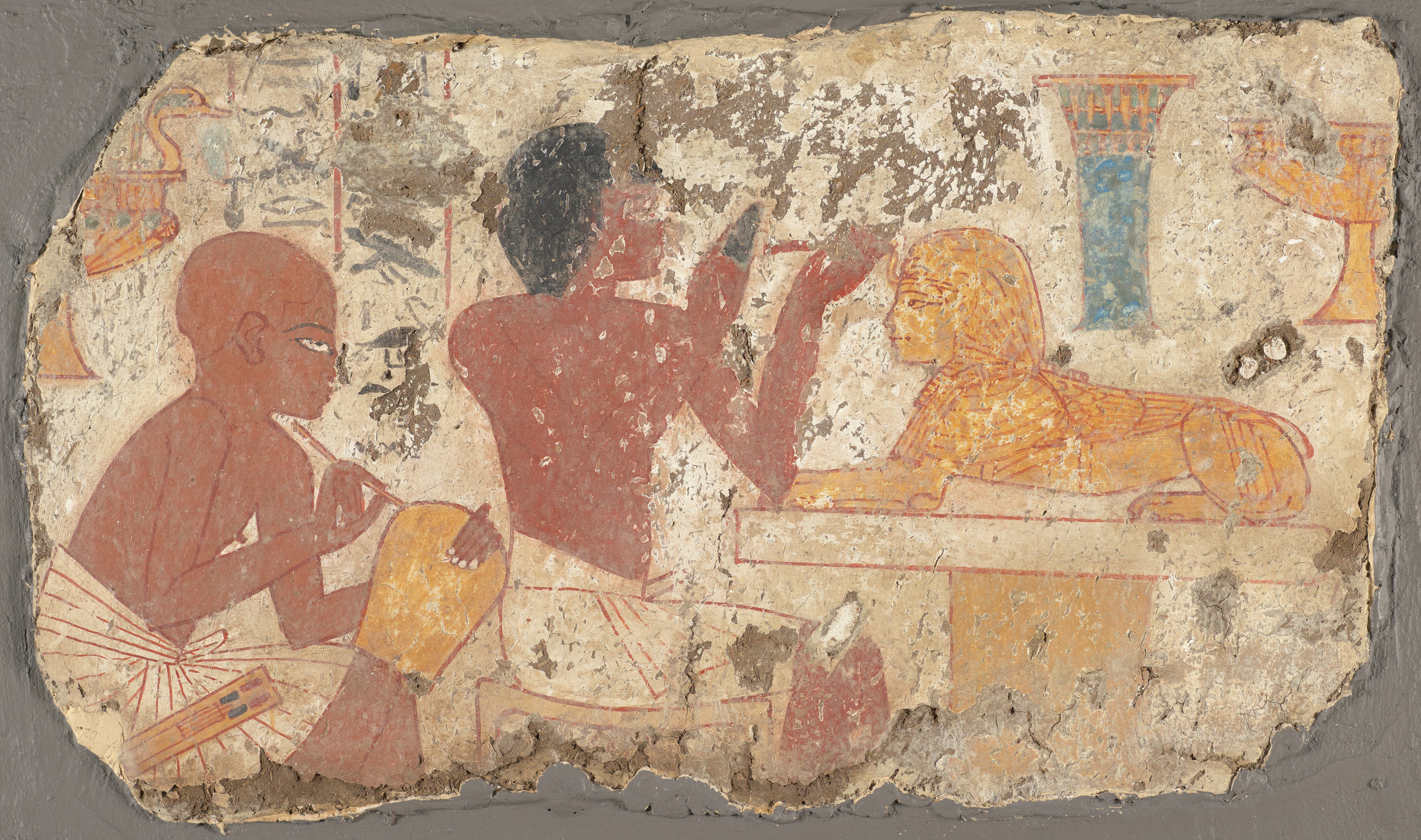 "Tomb-Painting of Nebamun" 100% & 400%