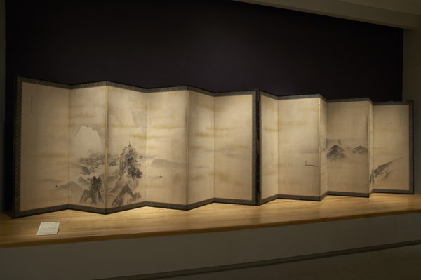 Japanese, Edo period, 1600–1868, Kano Tan'yū, 1602–1674: Landscapes of the Four Seasons, 1640s. (2012-79 a-b). Photo: Bruce M. White.