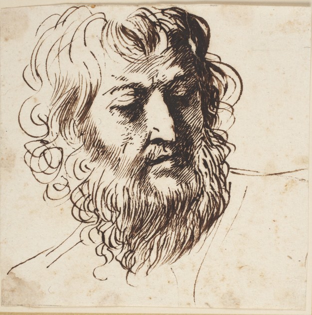 Head of a bearded Man Looking Down (x1949-61)