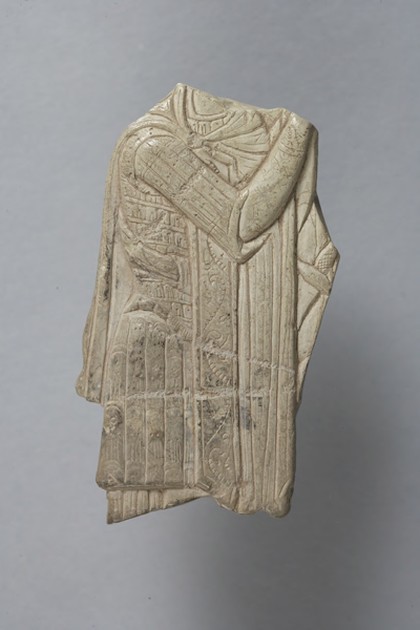 Fragment Of An Icon Relief With A Military Saint (y1957-57)