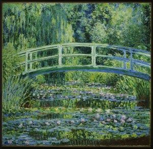 Claude Monet. Water Lilies and Japanese Bridge, 1899. Oil on canvas. From the Collection of William Church Osborn, Class of 1883, trustee of Princeton University (y1972-15)